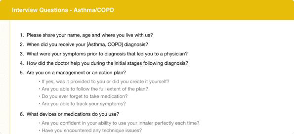 Interview Questions - Asthma/COPD